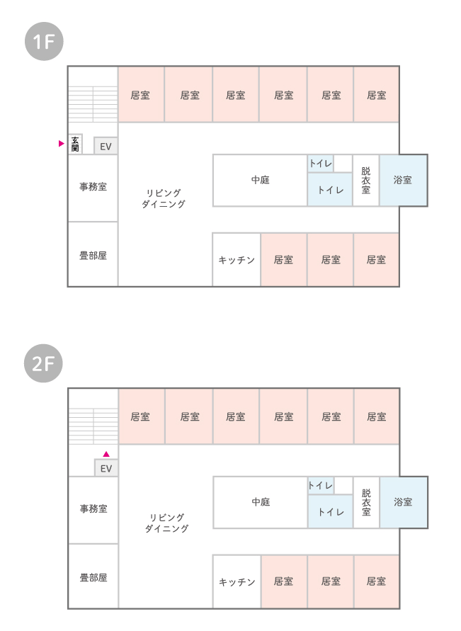 はなまるホーム有馬のフロア見取り図