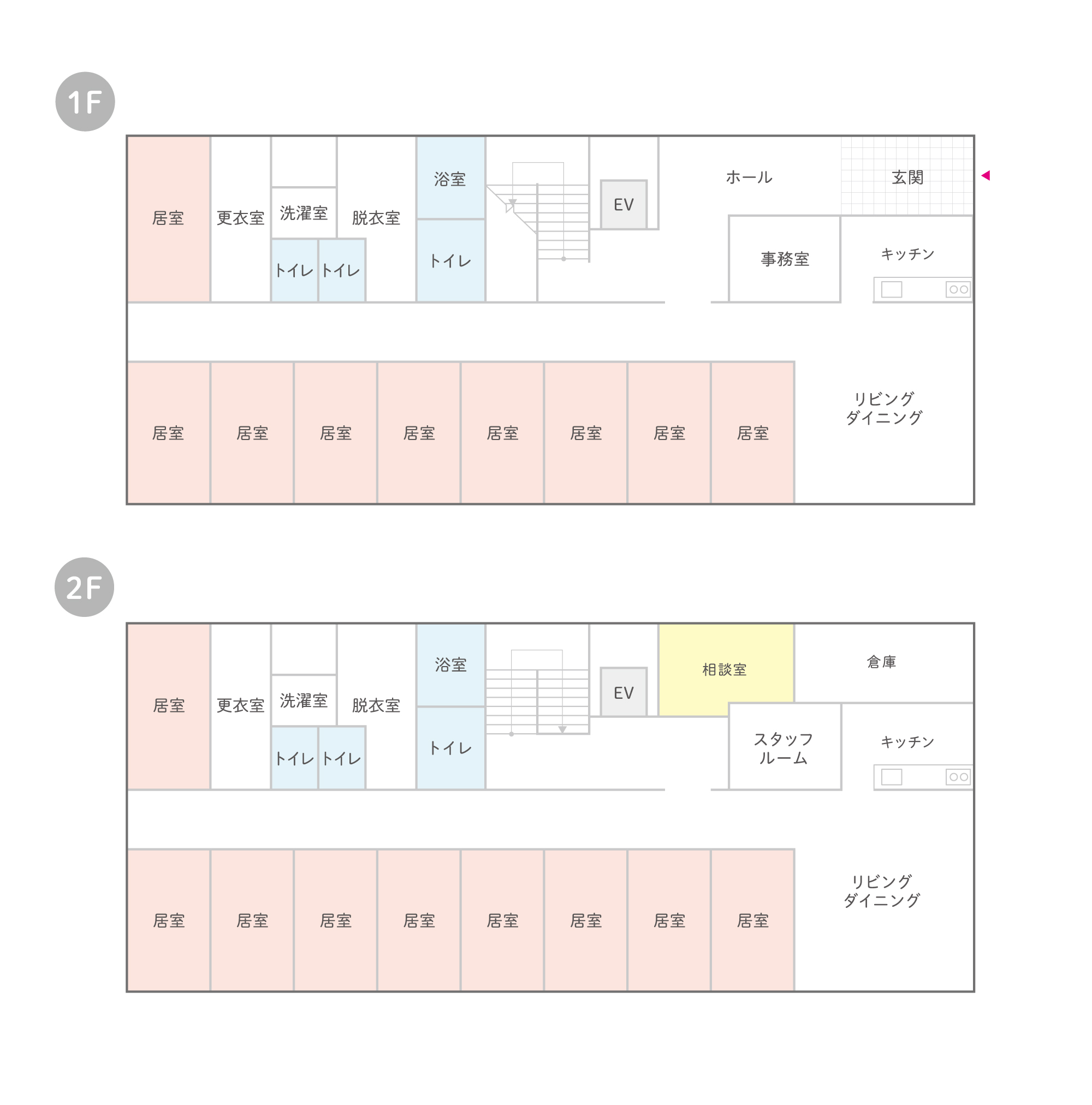 はなまるホーム浅草北のフロア見取り図