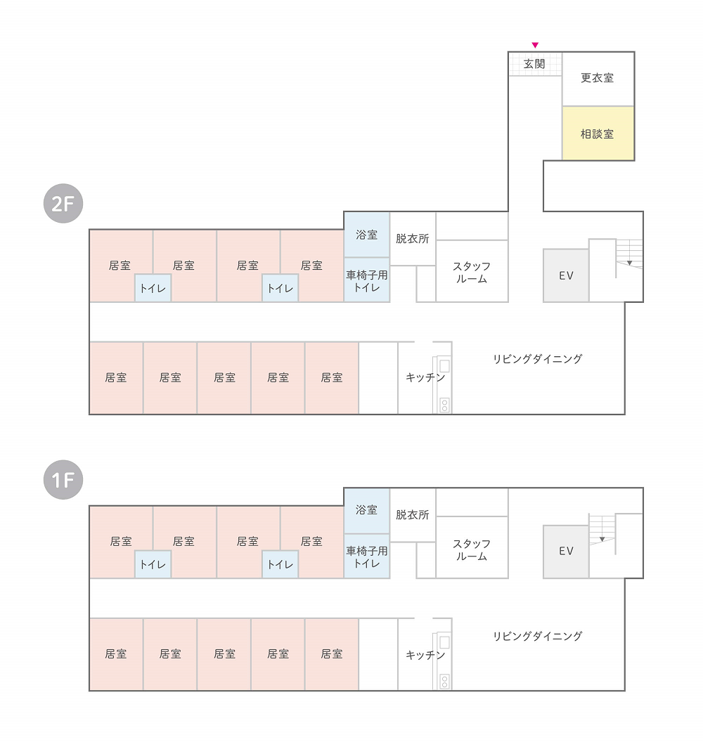 はなまるホーム東浦和のフロア見取り図