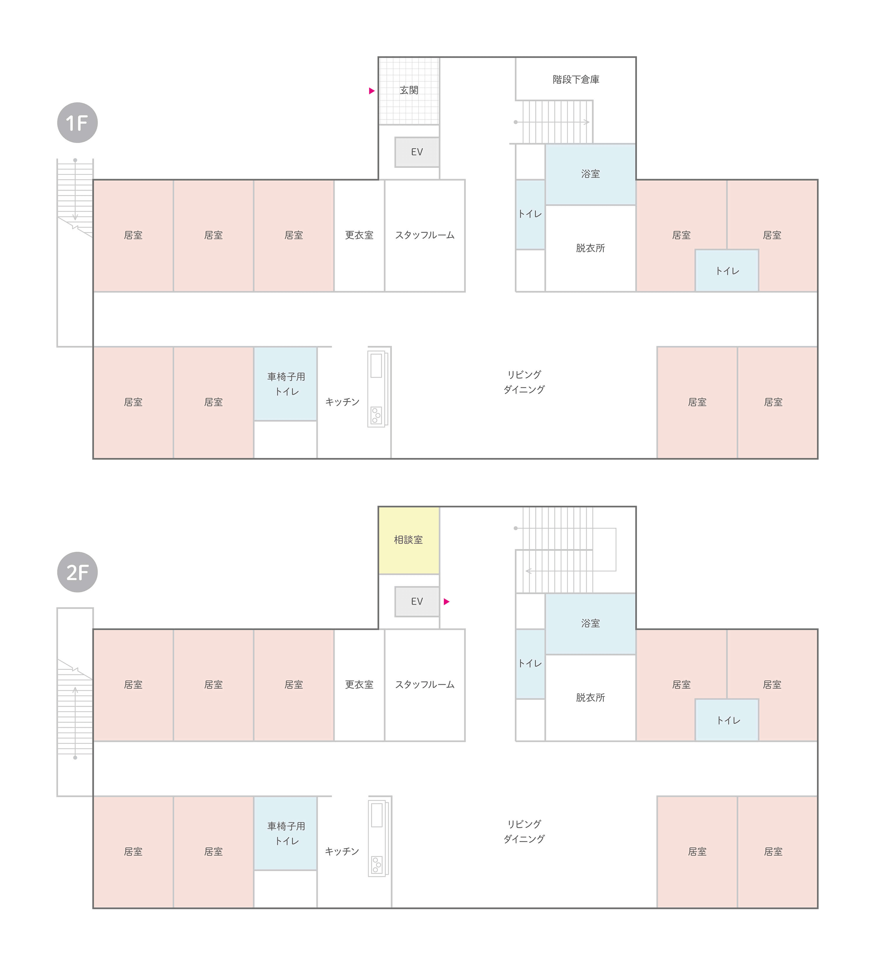 はなまるホーム上池台のフロア見取り図