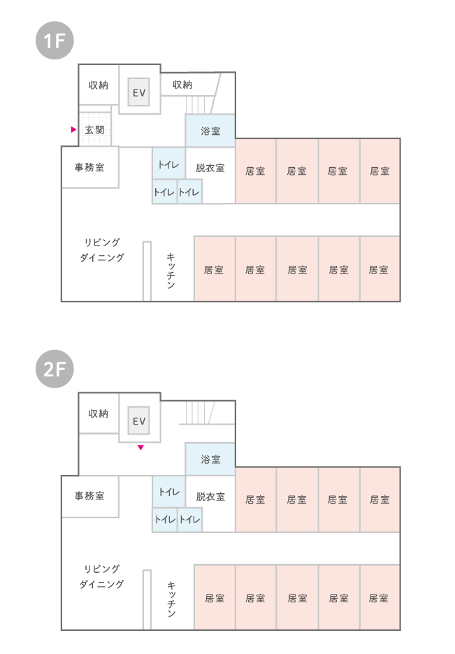 はなまるホーム川口芝のフロア見取り図