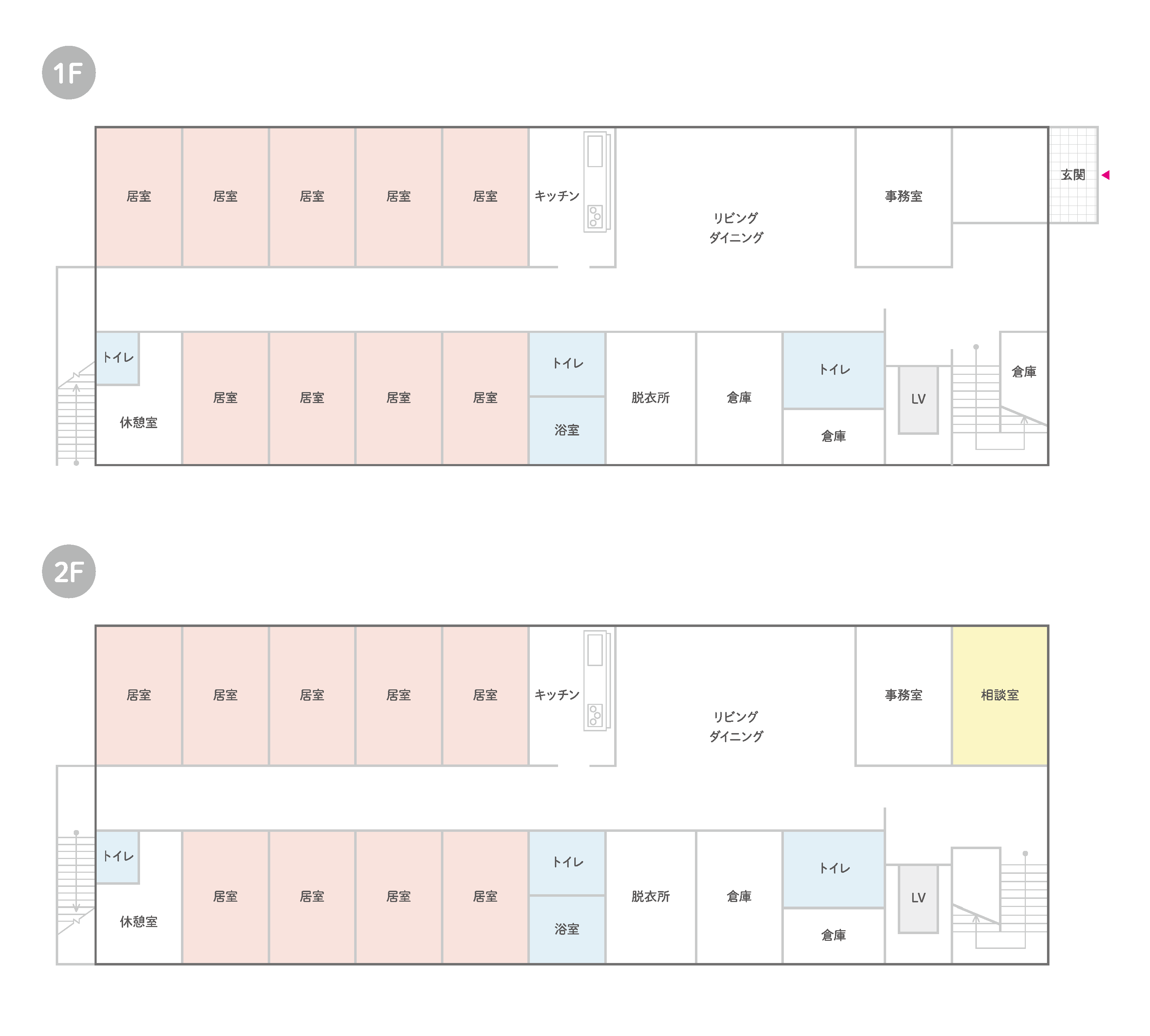 はなまるホーム北越谷のフロア見取り図