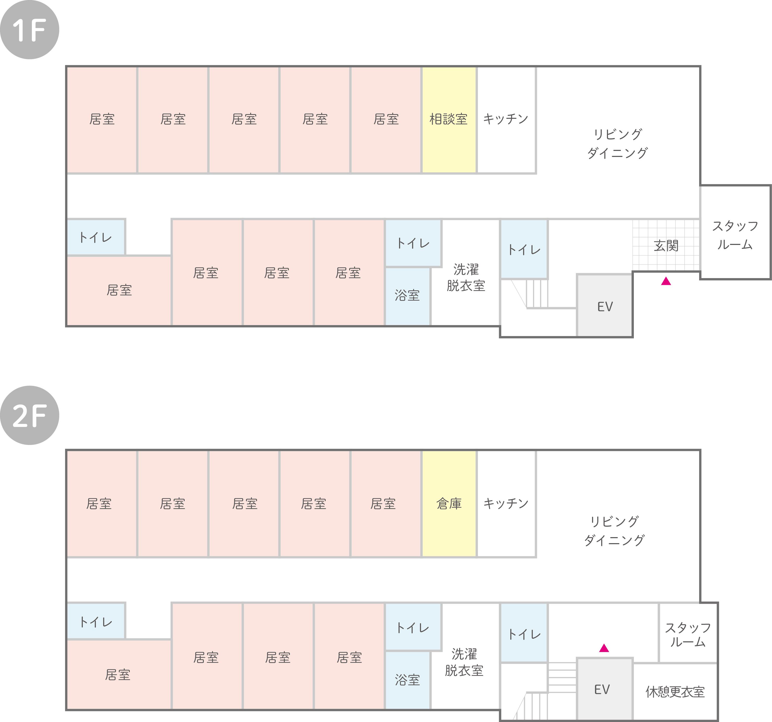 はなまるホーム甲府山宮のフロア見取り図