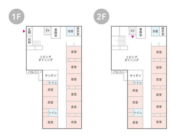 はなまるホーム馬渕のフロア見取り図