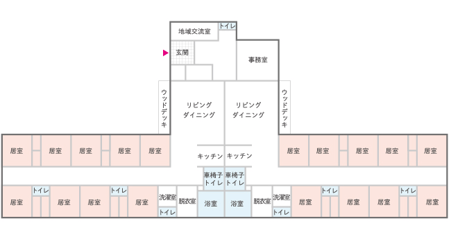 はなまるホーム弥勒のフロア見取り図