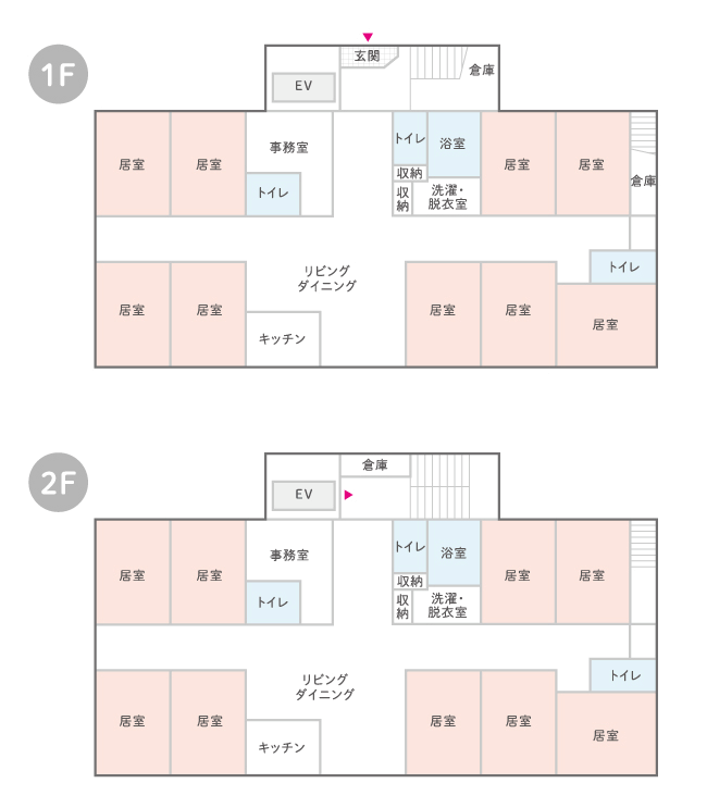 はなまるホーム三郷中央のフロア見取り図