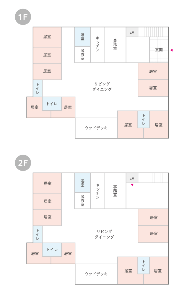 はなまるホーム宮前のフロア見取り図