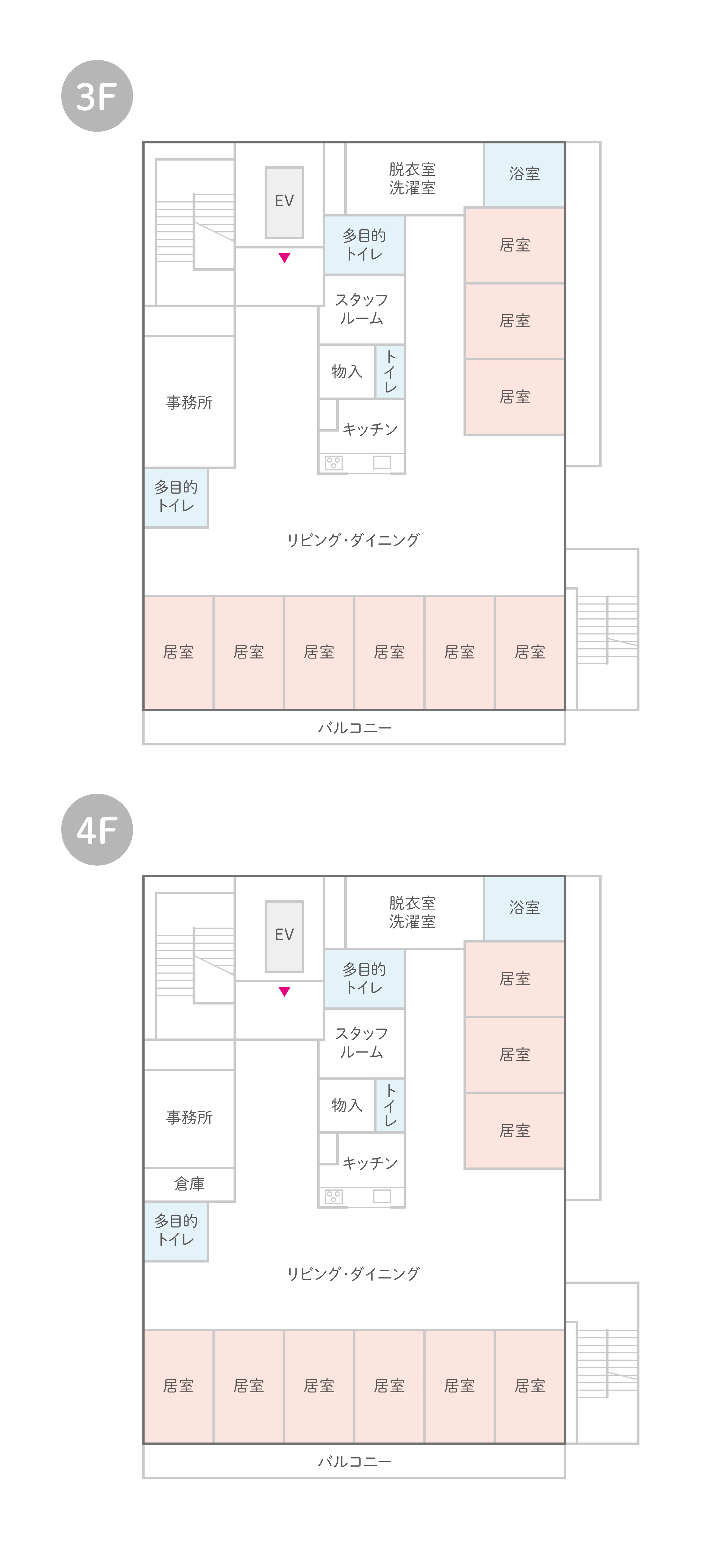 はなまるホーム草加松原のフロア見取り図