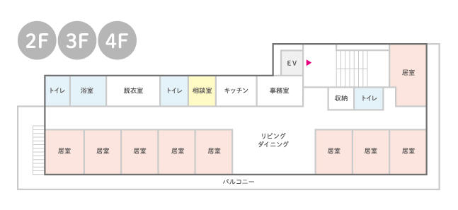 はなまるホーム八広のフロア見取り図