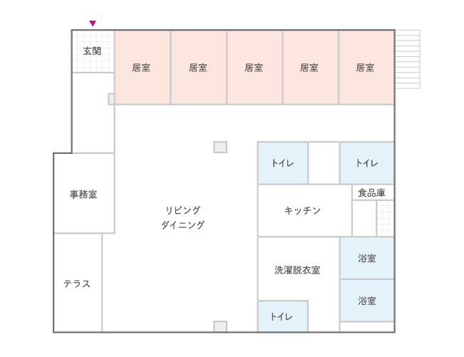 はなまるライフ北前野のフロア見取り図