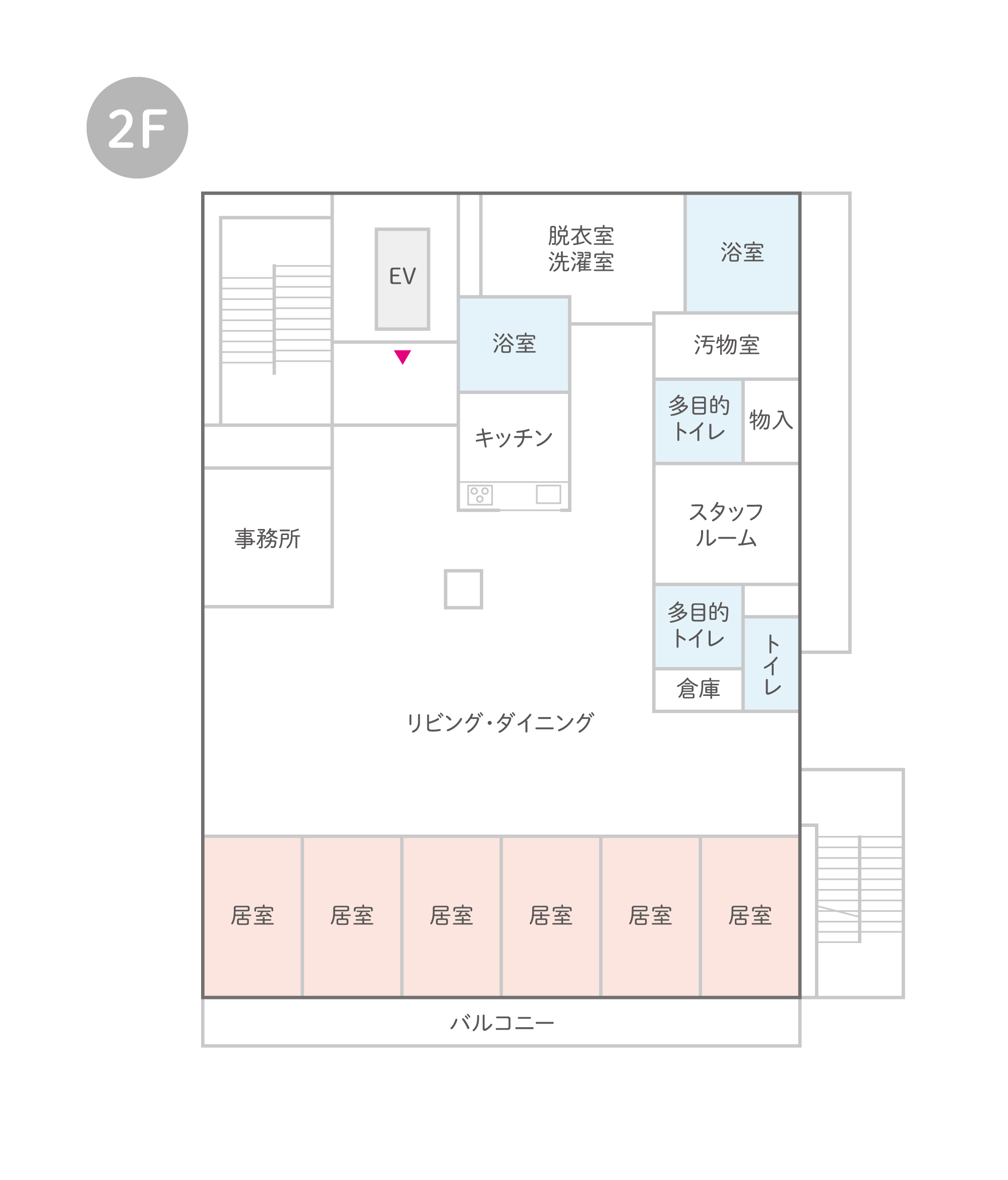 はなまるライフ草加松原のフロア見取り図